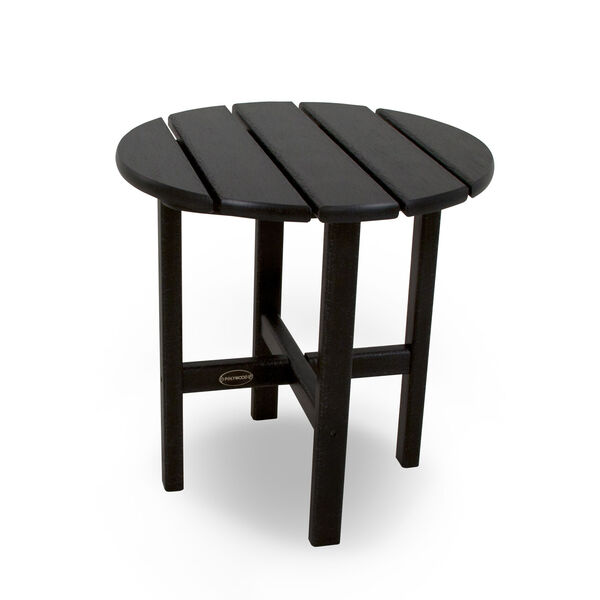 Black Round 18 Inch Side Table, image 1