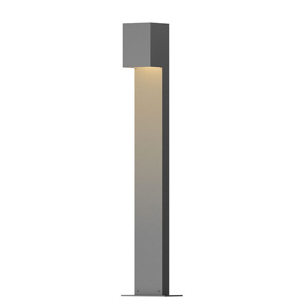 Inside-Out Box Textured Gray 28-Inch LED Bollard, image 1