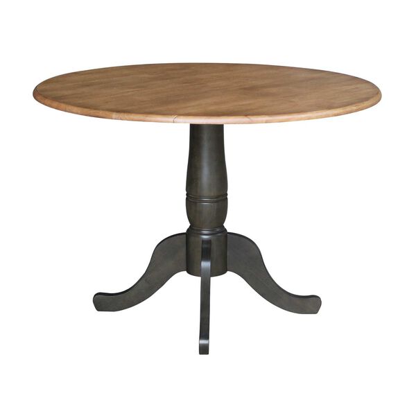 Hickory Washed Coal Round Dual Drop Leaf Dining Table, image 3