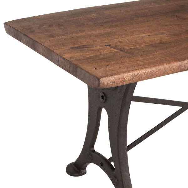 Blayne Natural Walnut and Antique Zinc Dining Table, image 3