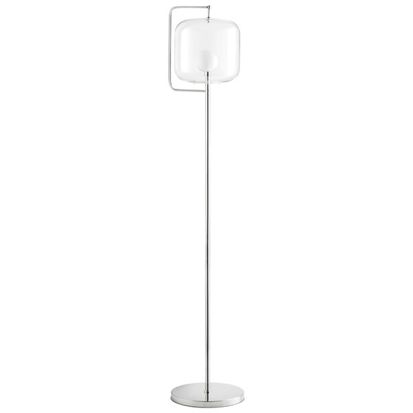 Polished Nickel Isotope Floor Lamp, image 1
