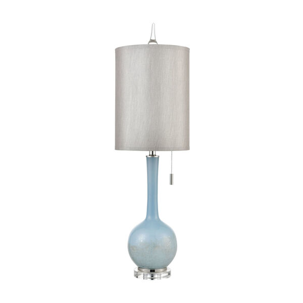 Quantum Blue with Polished Nickel One-Light Table Lamp, image 2