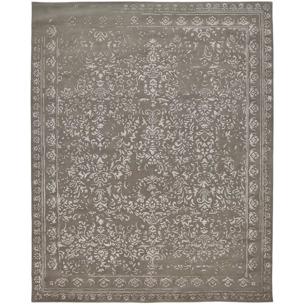 Bella Gray Taupe Silver Rectangular 5 Ft. x 8 Ft. Area Rug, image 1