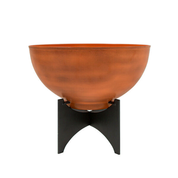 Norma I Burnt Sienna Planter with Flower Bowl, image 1