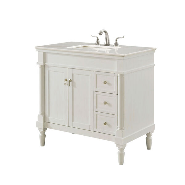 Lexington Antique White 36-Inch Vanity Sink Set, image 3