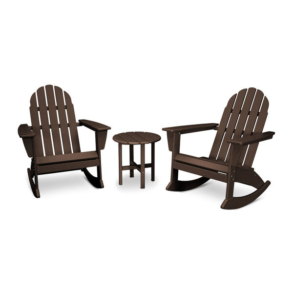 Vineyard Mahogany Adirondack Rocking Chair Set, 3-Piece, image 1