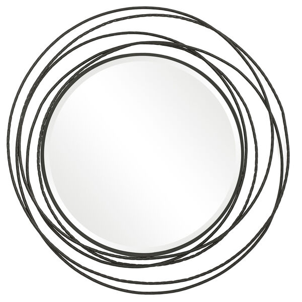 Whirlwind Black Round Mirror, image 2