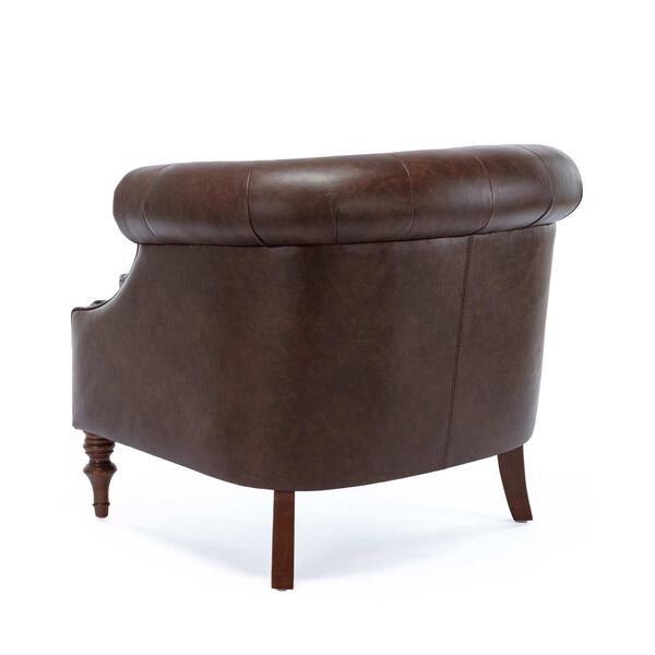 Chesterfield Brown Button Tufted Accent Chair, image 6