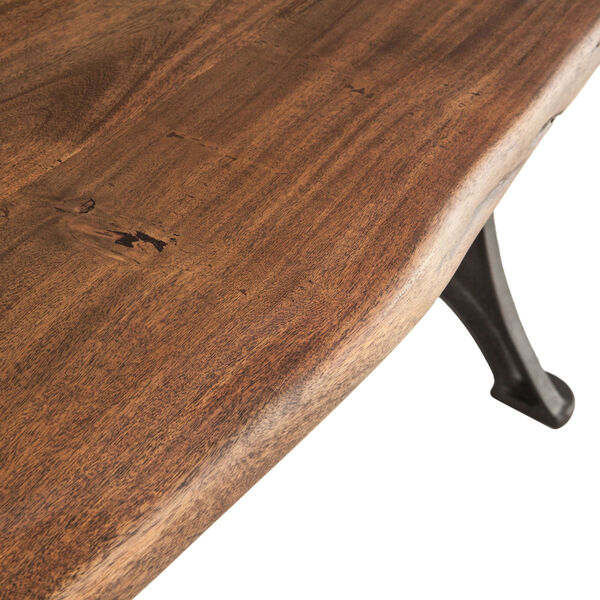 Blayne Natural Walnut and Antique Zinc Dining Table, image 6