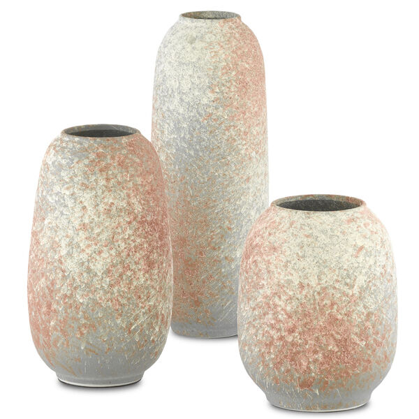 Sunset Gray and Coral Medium Vase, image 3