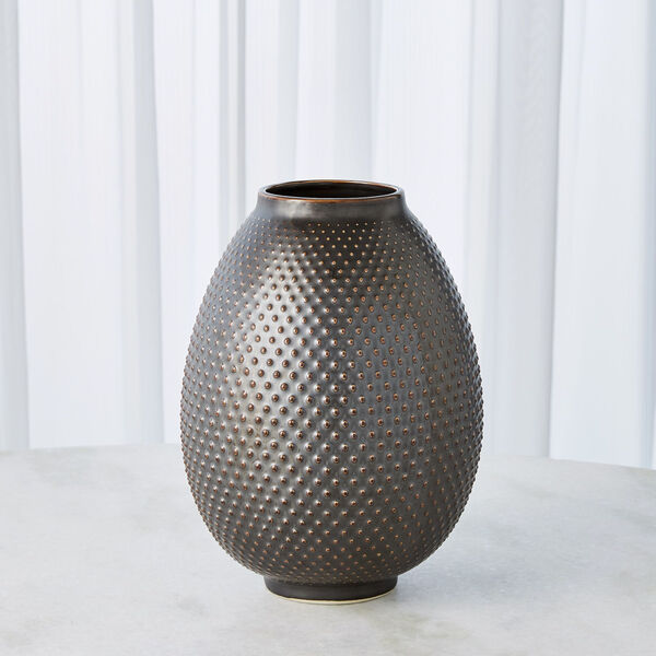 Gunmetal 10-Inch Dot Vase, image 6