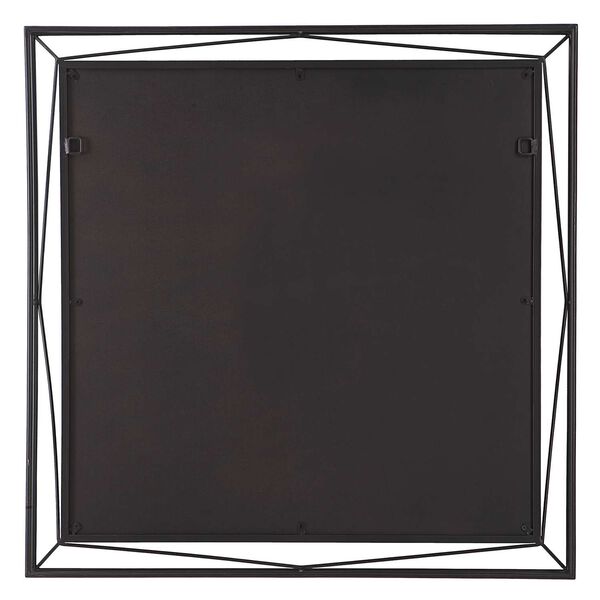 Entangled Satin Black Modern Square Wall Mirror, image 6