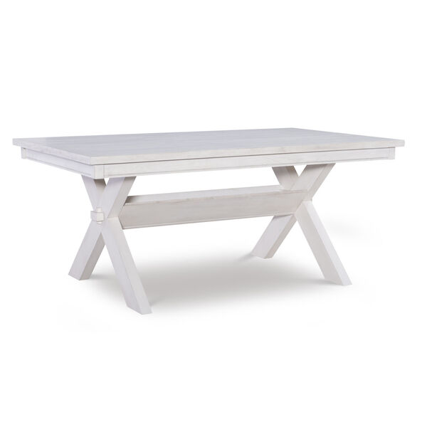 Bella Distressed White Dining Table, image 1
