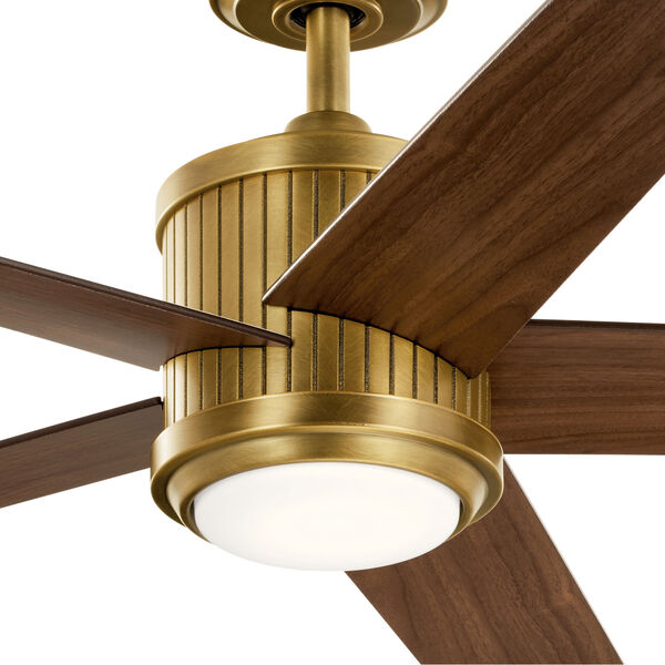 Kichler Brahm Natural Brass 56 Inch, Integrated Led Ceiling Fan