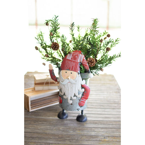 Recycled Iron Santa with Military Canister, image 2
