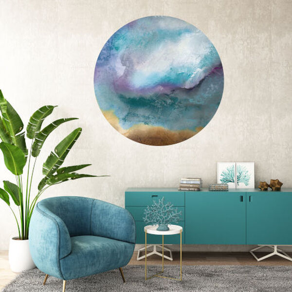 Multicolor Moonstone II 30 x 30 Inch Circle Wall Decal, image 1