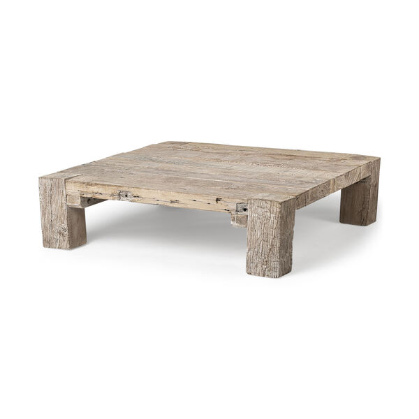 McArthur Brown Square Reclaimed Solid Wood Coffee Table, image 1