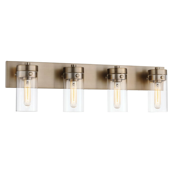 Intersection Burnished Brass Four-Light Bath Vanity, image 2