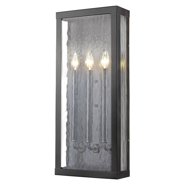 Charleston Oil Rubbed Bronze 10-Inch Three-Light Outdoor Wall Mount, image 2