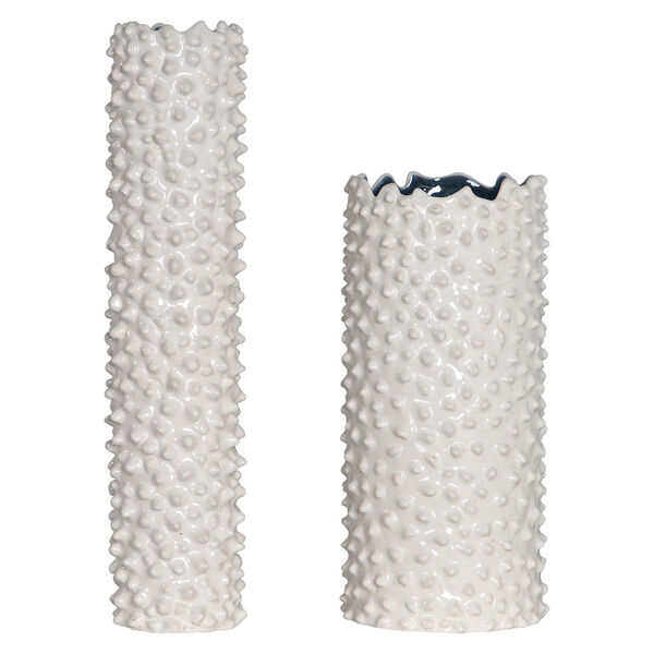 Ciji White Vases, Set of 2, image 1