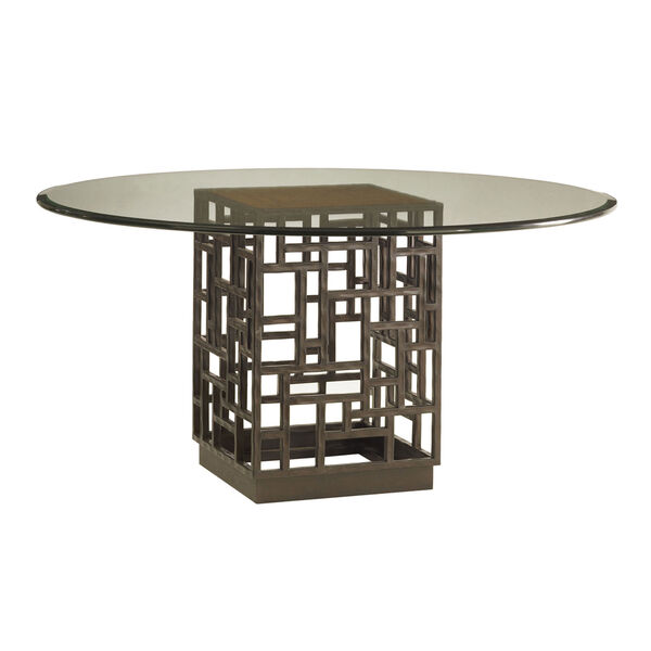 Ocean Club Brown South Sea Dining Table with 54 In. Glass Top, image 1
