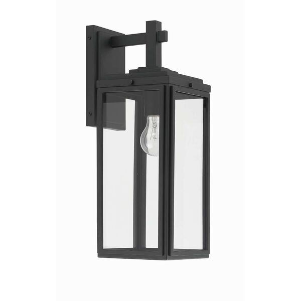 Byron Matte Black One-Light Seven-Inch Outdoor Wall Mount, image 4