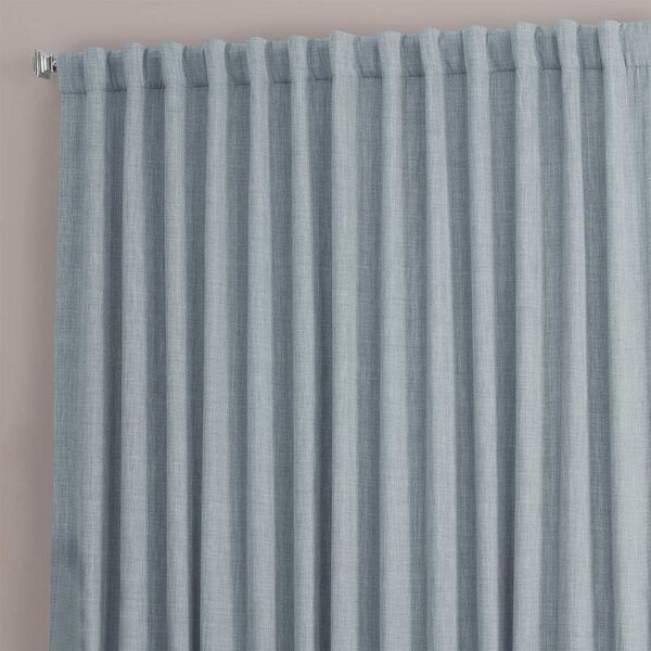 Heather Grey Faux Linen Extra Wide Blackout Single Panel Curtain 100 x 120, image 5