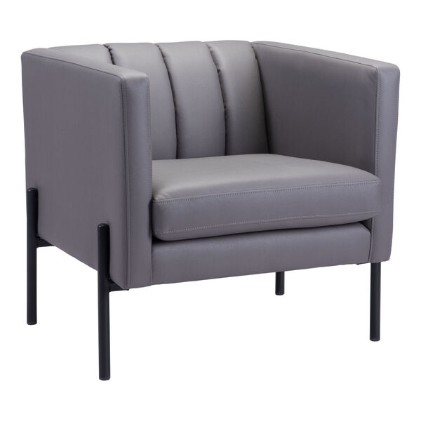 Jess Gray and Black Accent Chair, image 1