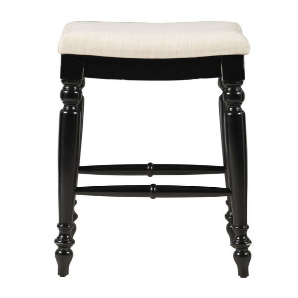 Lincoln Black Backless Counter Stool, image 1