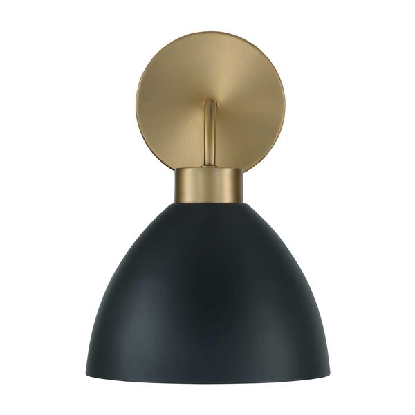 Ross Aged Brass and Black One-Light Wall Sconce, image 4