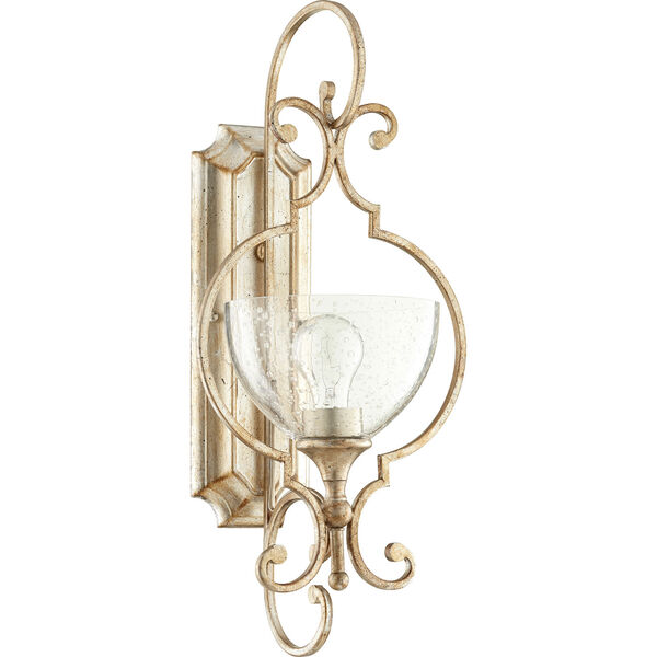 Ansley Aged Silver Leaf One-Light 10-Inch Wall Mount, image 1