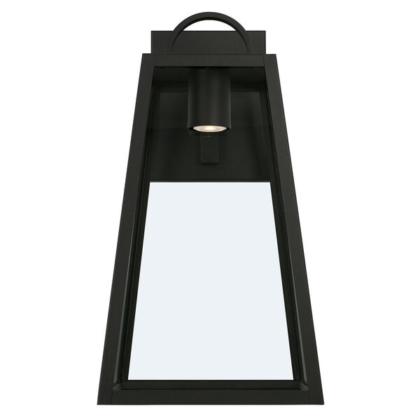 Leighton Black 12-Inch One-Light Minimal Light Pollution Outdoor Wall Lantern with Clear Glass, image 2