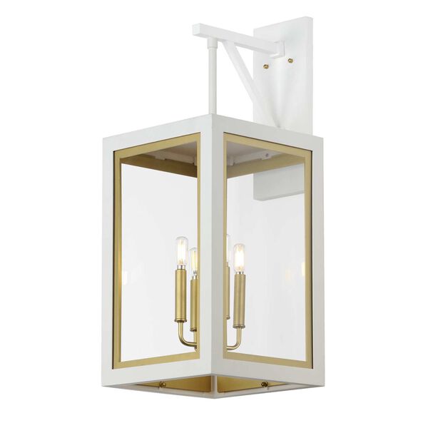 Neoclass White Gold Four-Light Outdoor Wall Sconce, image 1