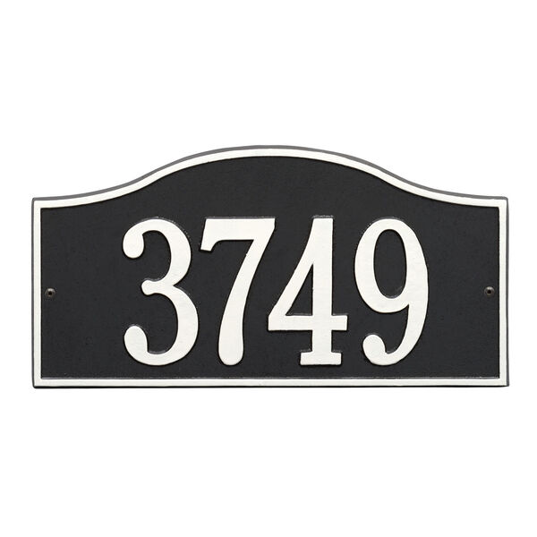 Personalized Rolling Hills Wall Address Plaque in Black and White, image 2