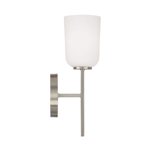 Lawson Brushed Nickel One-Light Sconce with Soft White Glass, image 5