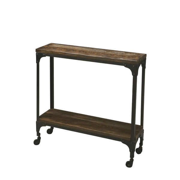 Mountain Lodge Burnt Umber Wood Console Table, image 1
