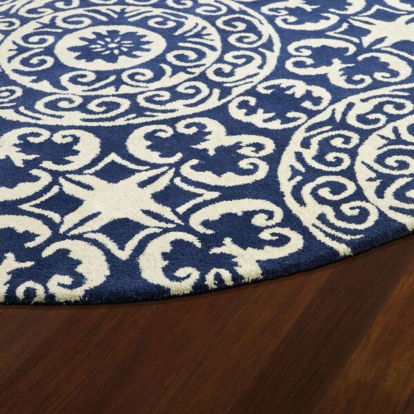 Evolution Navy Hand Tufted 7Ft. 9In Square Rug, image 3