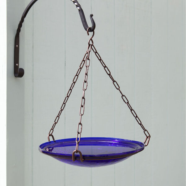 Hanging Cobalt Blue Crackle Bowl Only, image 4