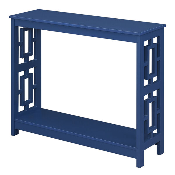 Town Square Cobalt Blue Console Table with Shelf, image 3