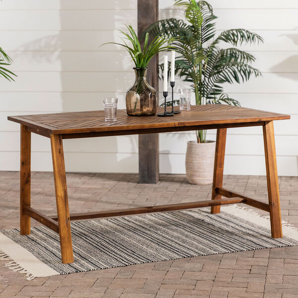 Vincent Dark Brown Outdoor Dining Table, image 1