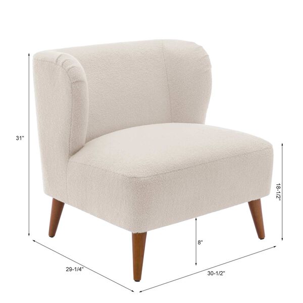 Vesper Boucle White Accent Chair, image 2