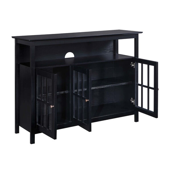 Big Sur Black 48-Inch TV Stand with Storage Cabinets and Shelf, image 5