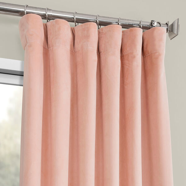 Pink Blossom Heritage Plush Velvet Curtain Single Panel, image 2