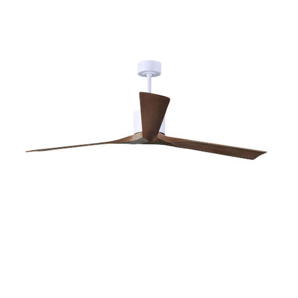 Nan XL Matte White 72-Inch Ceiling Fan with Walnut Blades, image 2