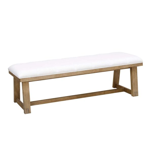 Catalina Distressed Wood Dining Bench, image 6