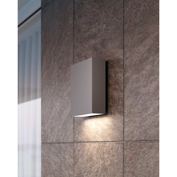 Flat Box Textured Gray LED 6-Inch Wall Sconce, image 5