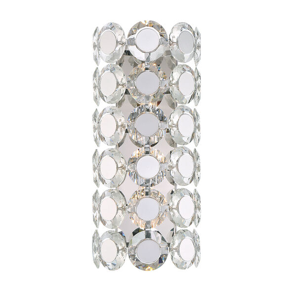 Perrene Chrome Two-Light Wall Sconce, image 1