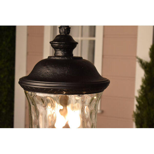 Carriage House Oriental Bronze One-Light Outdoor Post Light with Water Glass, image 4
