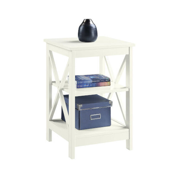 Oxford Ivory End Table with Shelves, image 3
