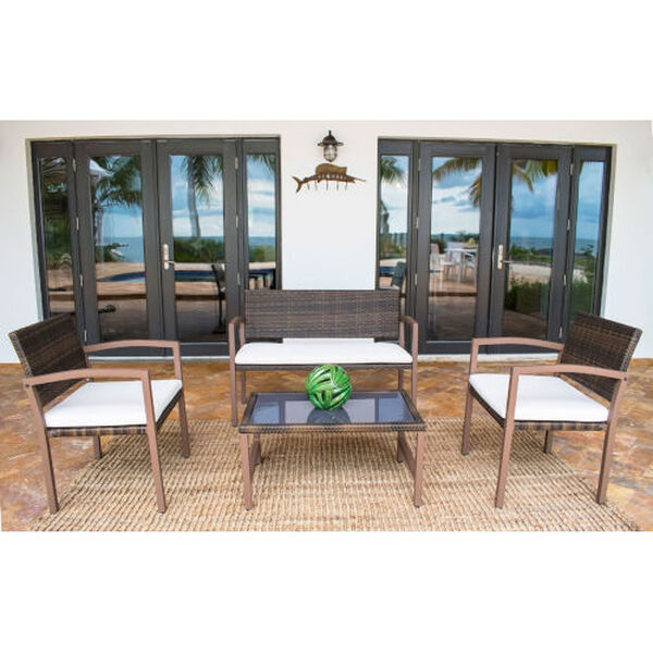 Andros Four-Piece Patio Settee, image 2